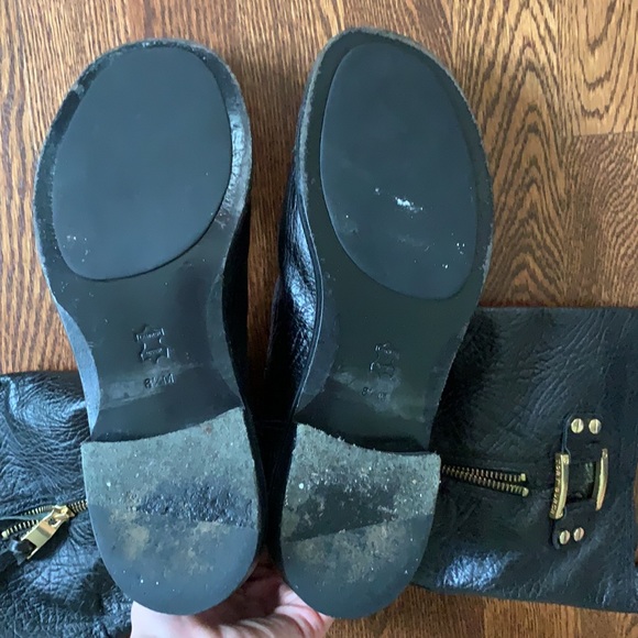 TORY BURCH soft leather black buckle boots - Picture 3 of 5